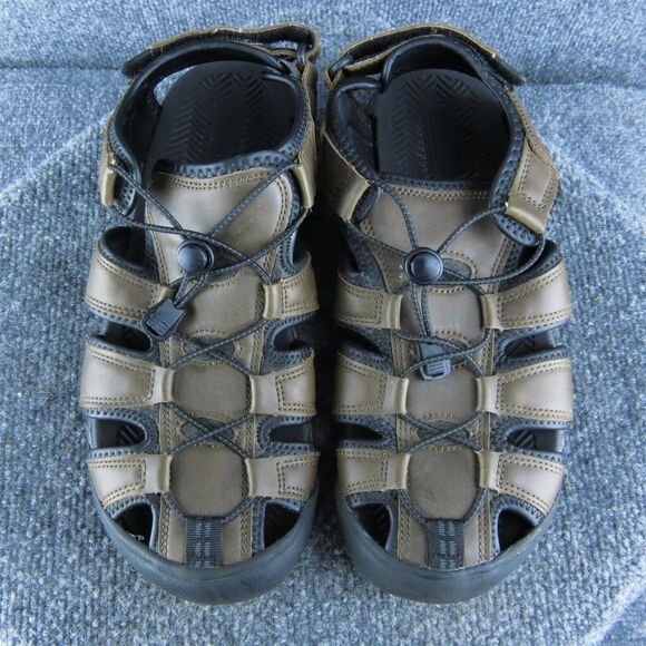 Khombu Travis Men Fisherman Sandals Size 9 Medium‎ Brown Synthetic Drawstring - Picture 3 of 10